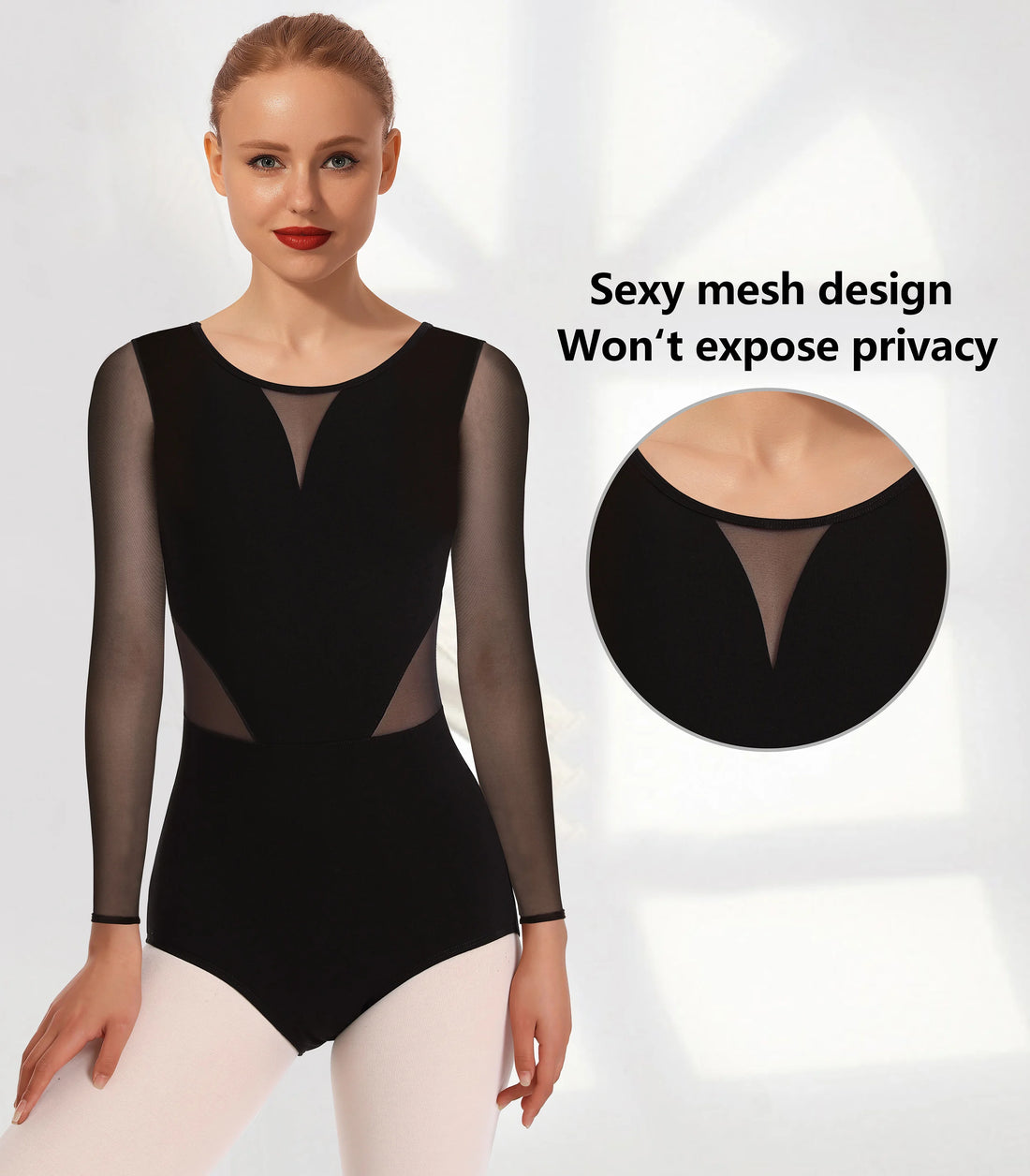 Women Dance Camisole Leotards,Adjustable Straps,Front Breast Lining,Mesh Hollow Back