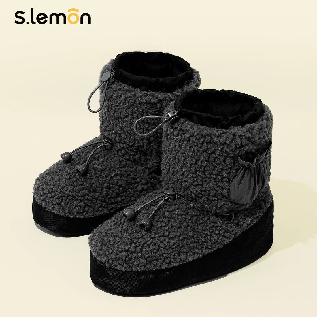 S.lemon Winter ballet dance warm boots Ballet Dance Shoes Thickened Lamb Wool Kids Adults Dance Warm-up Practice Footwear