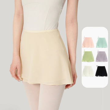 Women Dance Skirt Ballet Short Skirts Lace Up Wrap Chiffon Skirt Adult Teen Yoga Ballerina Dancing Skirts