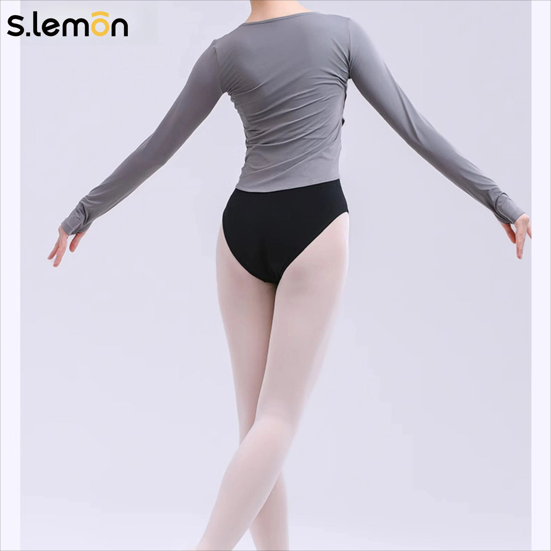 S.lemon Women's Long Sleeve Ballet Top Girls Professional Gymnastics & Chinese Dance Practice Body Shaping Top
