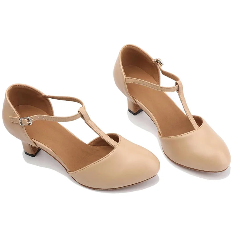 Women T-Strap Latin Ballroom Dance Non-Slip Shoes for Adult Latino  Tango Social Dance with Soft Insole and Comfortable Lining