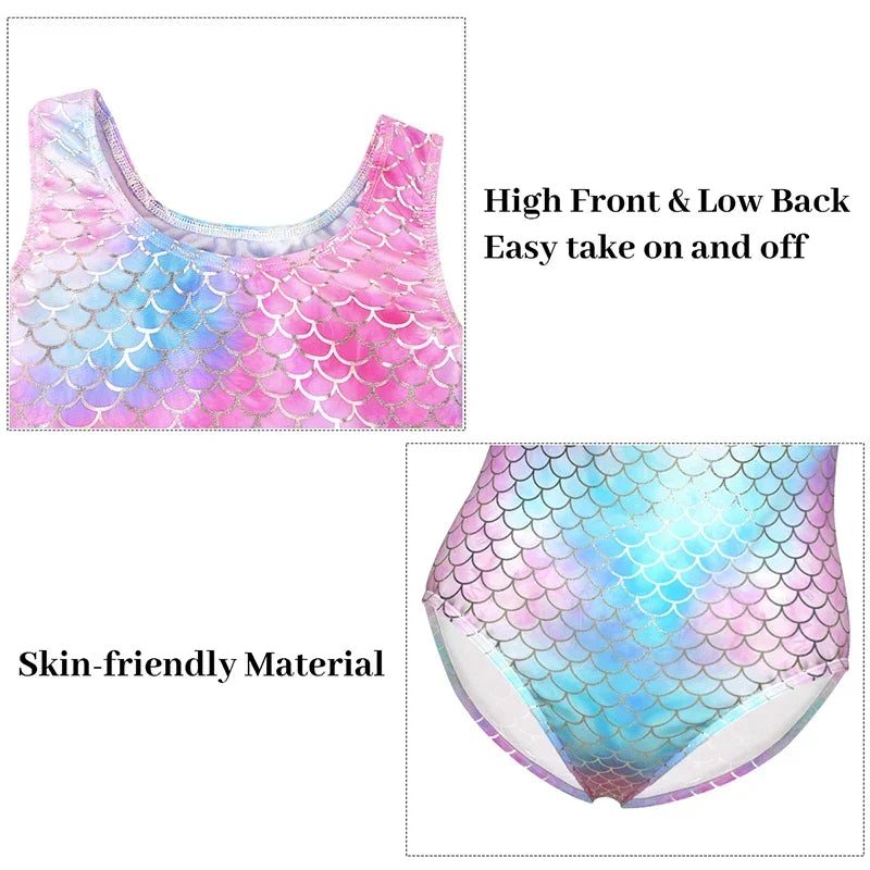 Gymnastics Leotards for Girls Sparkly Athletic Biketard Tumbling outfits Kids Dancewear Clothing with Matching Shorts Hairband