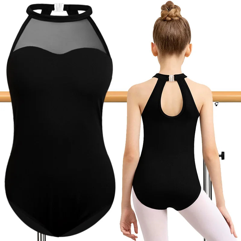 Women's Halter Sleeveless Ballet Dance Leotard for Adult&girl Gymnastics Tank Tops with  Keyhole Back and Lining Dance Leotards
