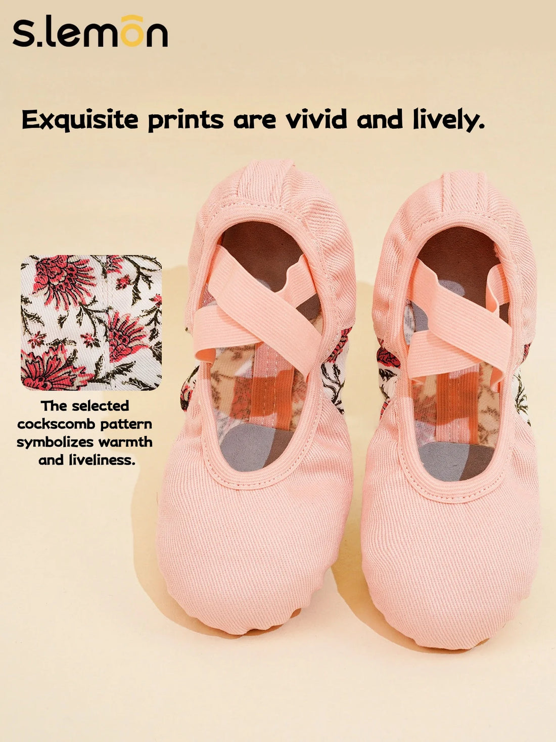 Kids Girls Printed Ballet Shoes Soft Sole Chinese Dance Cat Claw Slippers Classical Dance Practice Shoes