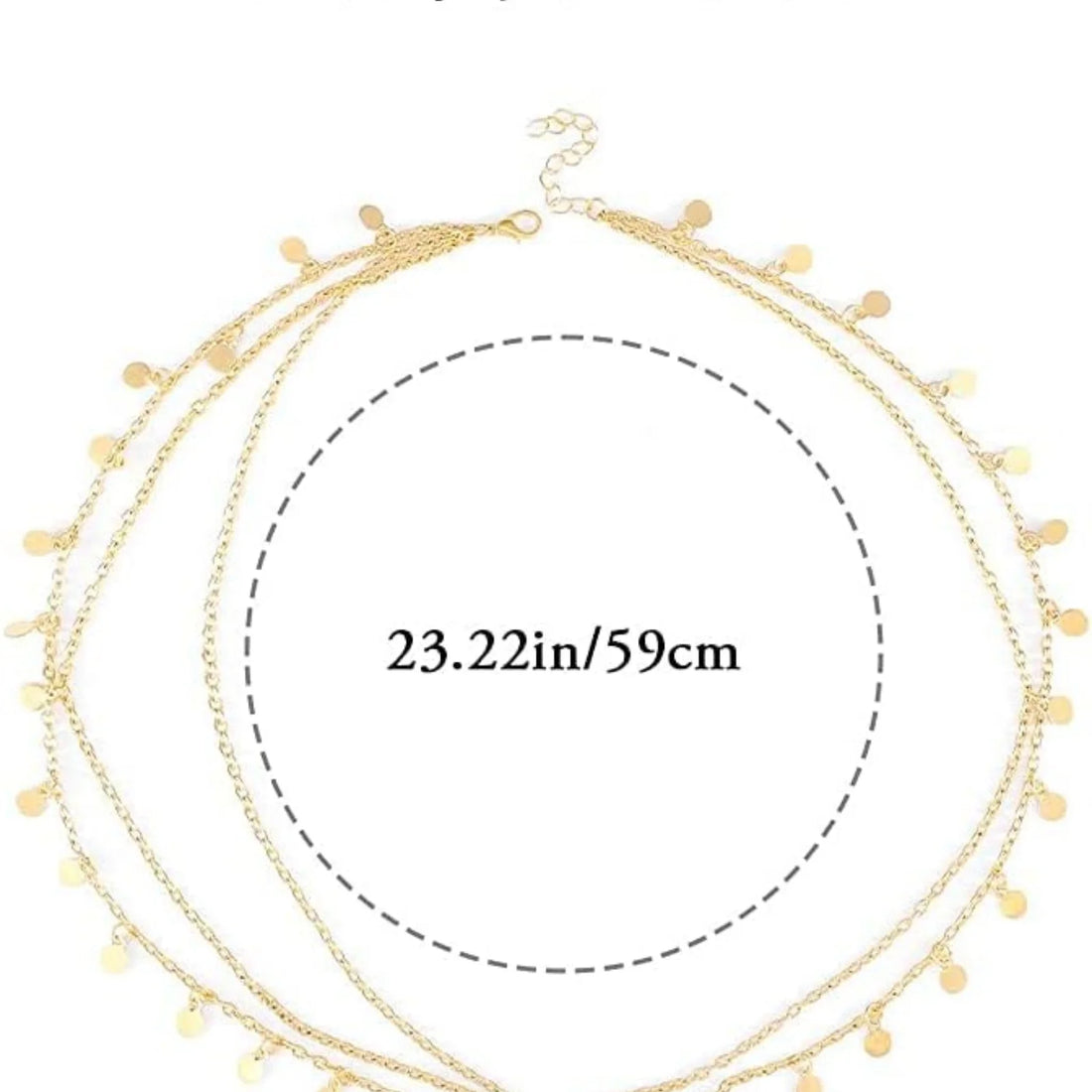1PC Gold Chain Headpiece with Disc Charms, Boho - Style Hair Accessory, Elegant Head Chain for Festivals & Parties