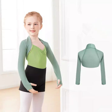 Girls Dance Coat Tops Ballet Dance Cropped Tops Modern Classical Dance Coats Long Sleeve Women Teen Ballet Dance Outfits