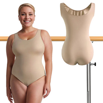  Women's Classic Sleeveless Camisole Ballet Dance Leotards for Adult Gymnastic Long Sleeves Top with Soft Lining Short Sleeve