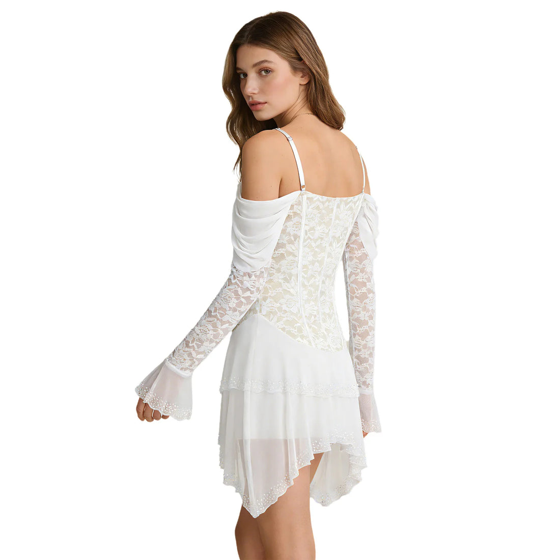 Women Lyrical Dance Dress Floral Lace Latin Dance Wear Gymnastics Overlay Skirts Tango Modern Ballet Stage Performance Costume