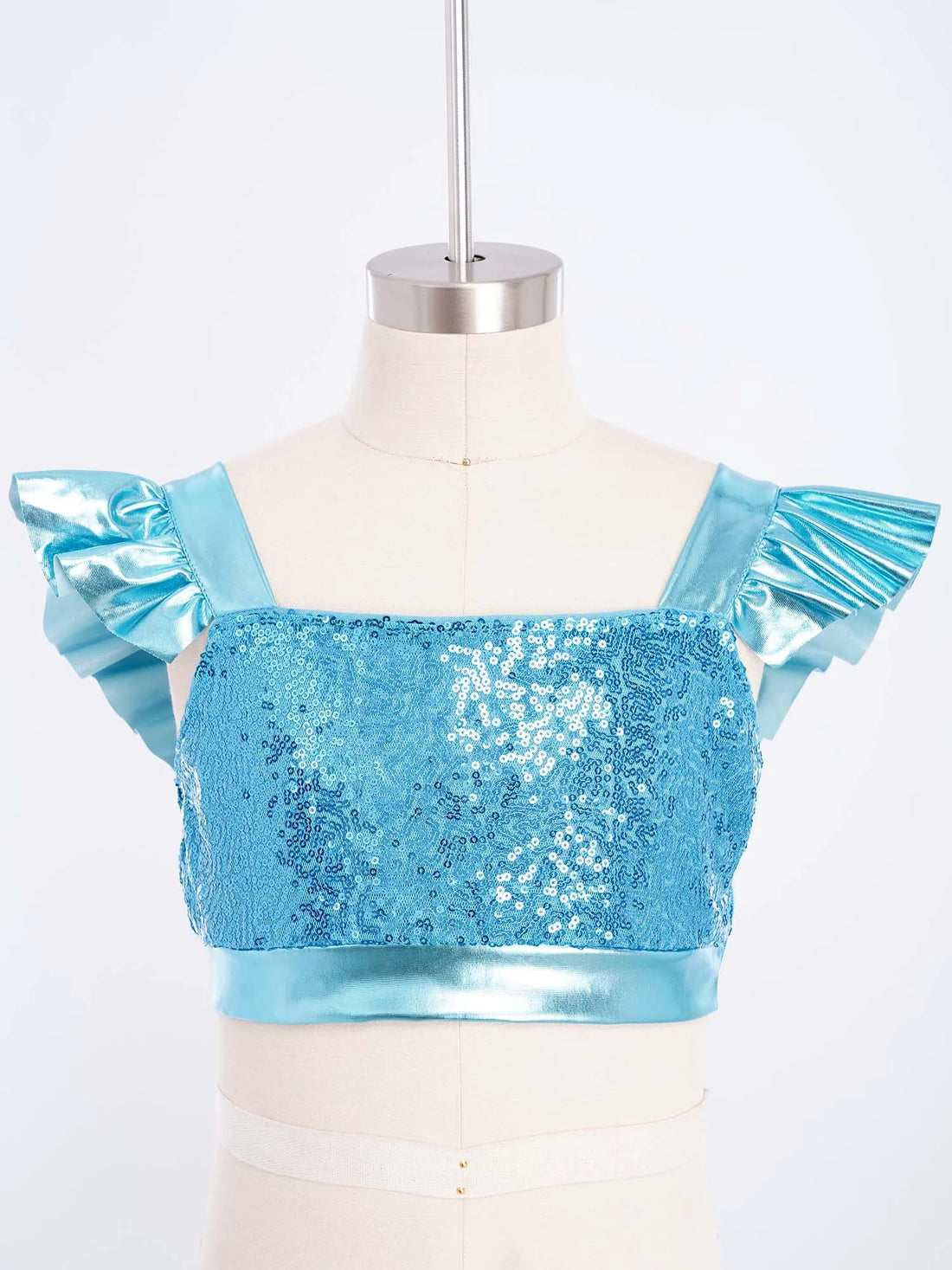 Girls Ballet Dance Top Sparkly Sequins Tops Vest Hip Hop Rave Performance Clothes Dancewear Children Jazz Dance Costumes