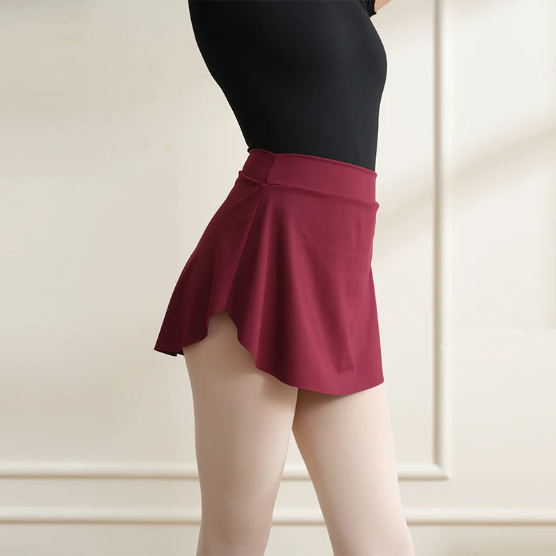 Women Ballet Leotard Team Basic Gymnastic Leotard Classics Black Short Sleeve Leotard and Skirt Combo