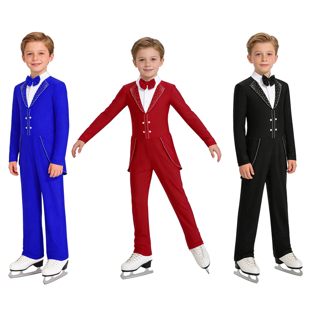 Kids Boys Latin Dance Costume Dancewear Kids Chacha Tango Jumpsuit Full Body Bodysuits Figure Skating Performance Jumpsuit