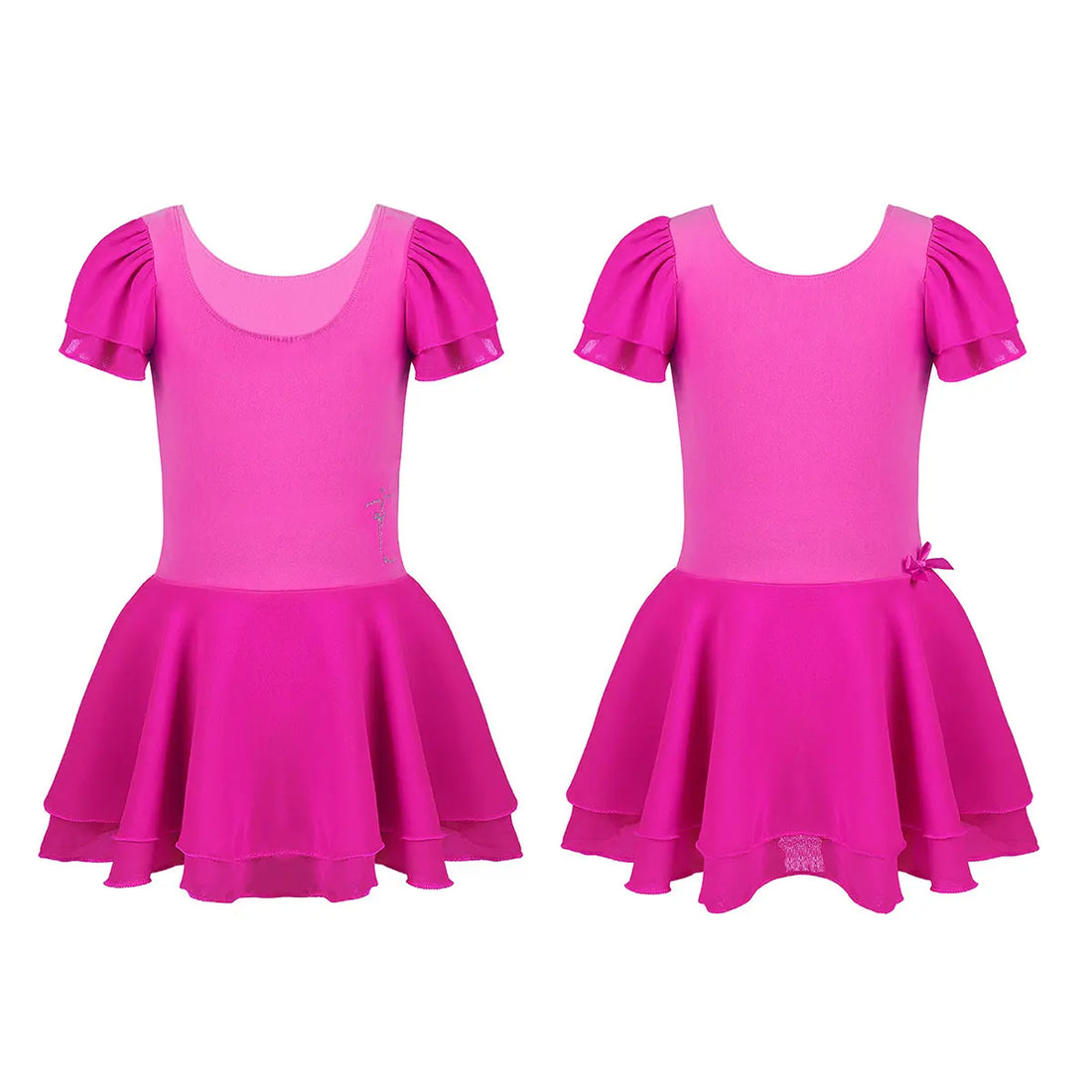 Kids Girls Ballet Tutu Dress Gymnastic Leotard Bodysuits with Built-in knickers Costume Ballerina Dance Dress for Performance