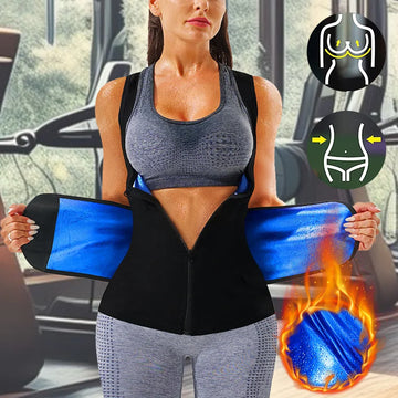 Sauna Sweat Vest for Women Fat Workout Weight Loss Slimming Waist Trainer Heat Trapping Tank Tops Women Top Sauna Sweat Suits