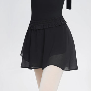Women Ballet Skirt Adult Lace Waist Ruffled Short Skirt Ballet Tutu Skate Skirt Ballerina Dancing Tulle Swimwear Skirts