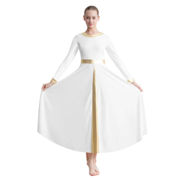 Praise Dance Dress for Women Liturgical Long Dress Worship Dancewear Fit Full Length Church Costume