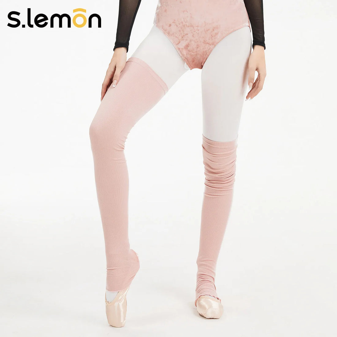 Ballet Leg Warmers for Women – Over Knee Dance Warmers with Foot Opening, Knit Winter Practice Socks for Adult Dancers
