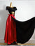 Lady Female Professional Long Latin Dance Skirt Spanish Bullfight Dance Performance Skirt For Samba Tango Red Black Double Sided