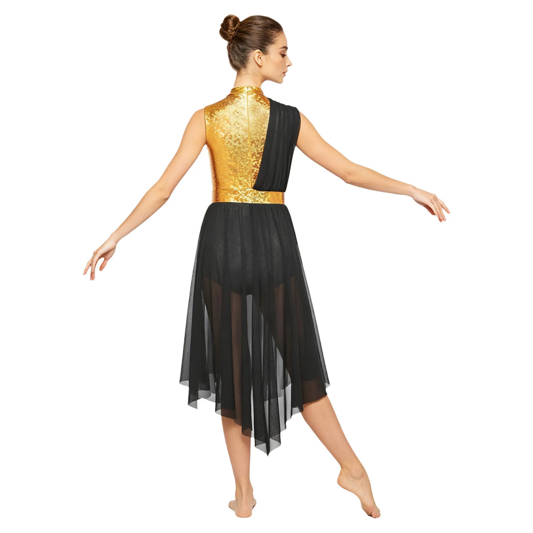 Womens Praise Dance Dress Celebration Spirit Dancewear Modern Contemporary Ballet Split Long Dress Stage Performance Costume