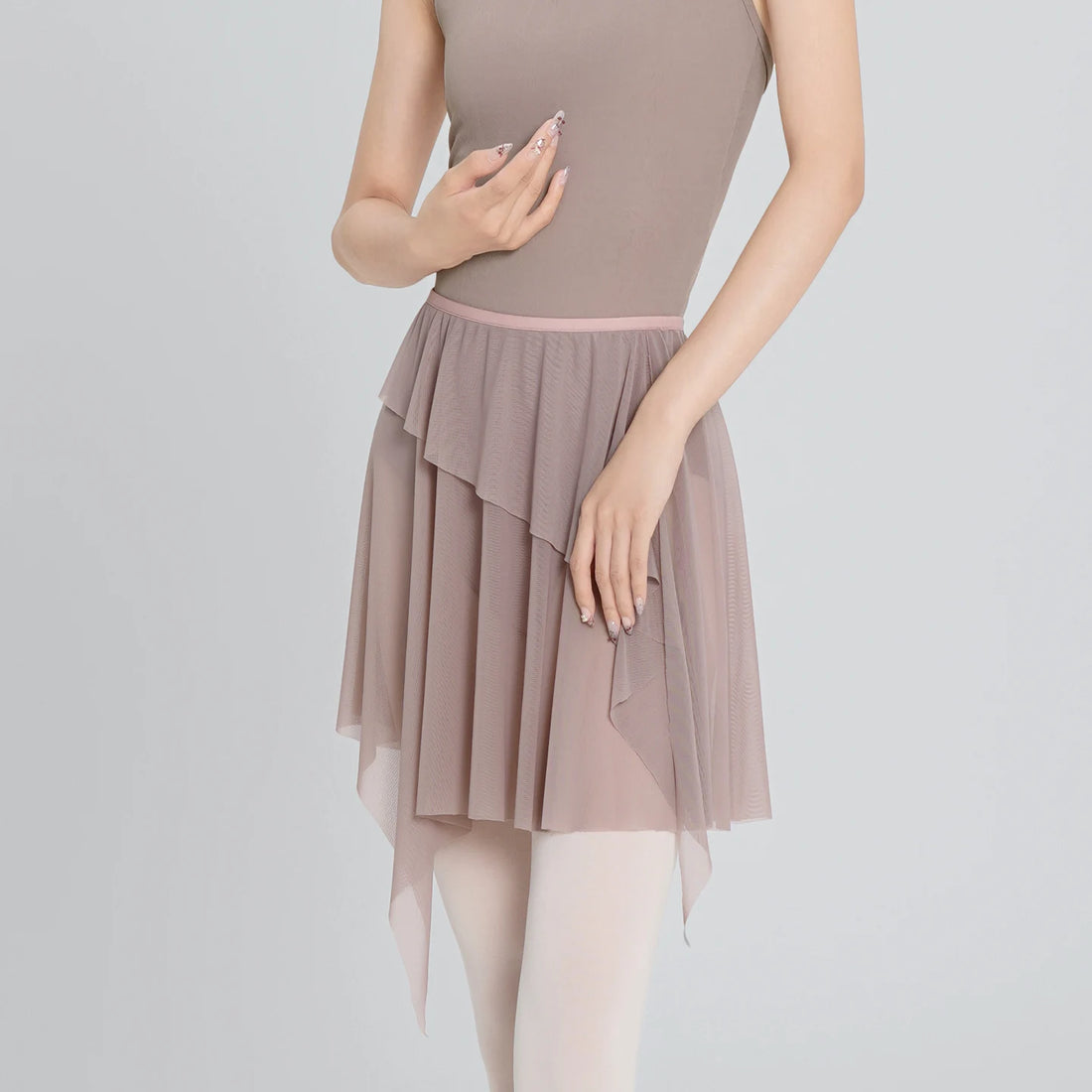 Women Girl Ballet Skirts Soft Mesh Irregular Gauze Short Skirts Skate Yoga Gymnastics Dance Costumes Ballerina Tulle Skirts