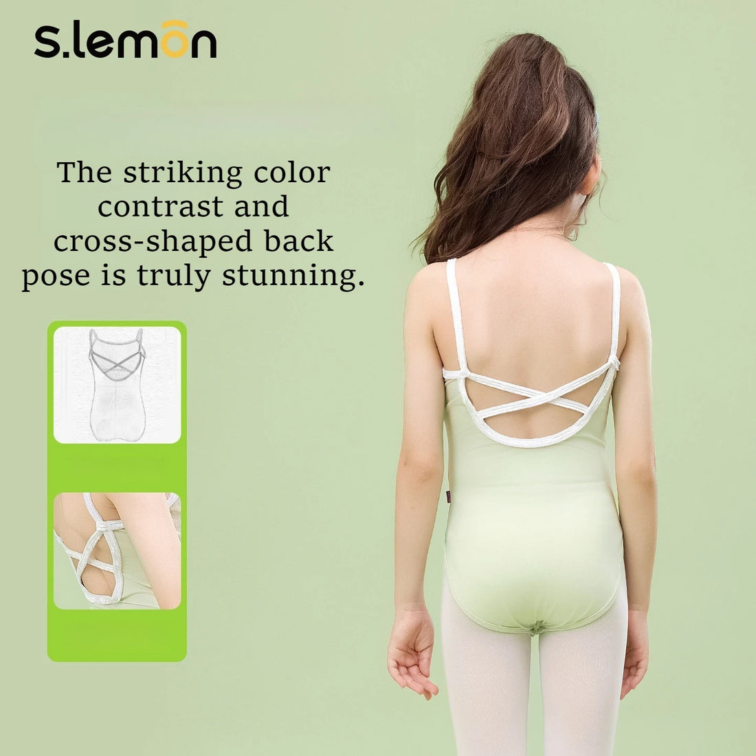 Ballet Leotard for Girls Toddler Camisole High Cut Practice Wear Art Exam Form Training Outfit for Chinese Dance Gymnastics