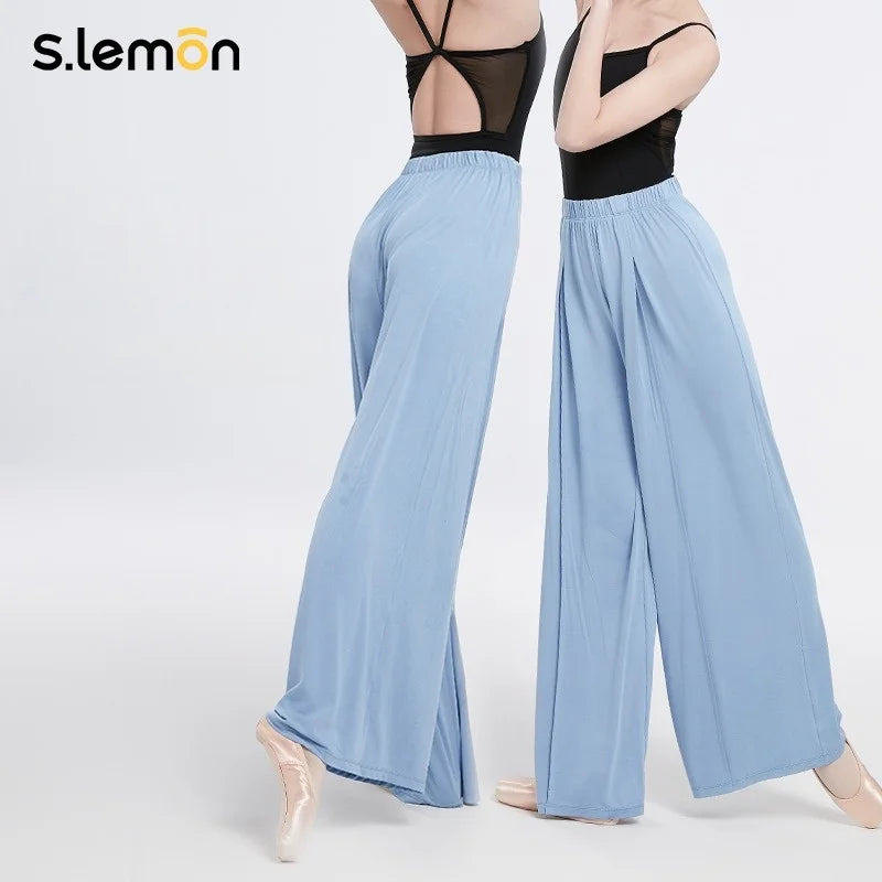 S.lemon Modal Dance Pants for Women Summer Straight Wide Leg Pants Chinese Classical Modern Dance Practice Wear