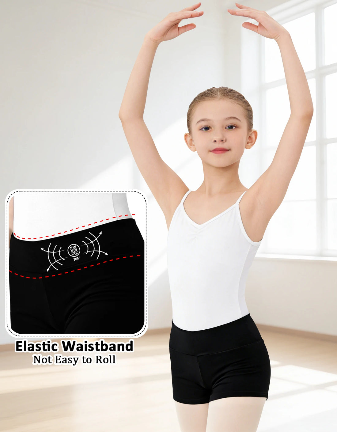 Women and Girls Basic Ballet Shorts Classic Dance Yoga Gymnastics Sports Training Shorts