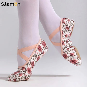 Flamenco Dance Shoes for Kids and Adults – Elastic Fabric Upper, Soft Cowhide Sole, Sizes 24-40