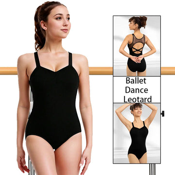 Women's Sleeveless Camisole Ballet Dance Leotard for Adult Dance Gymnastics Tank Tops with Soft Lining Bodysuit Ballet Clothes