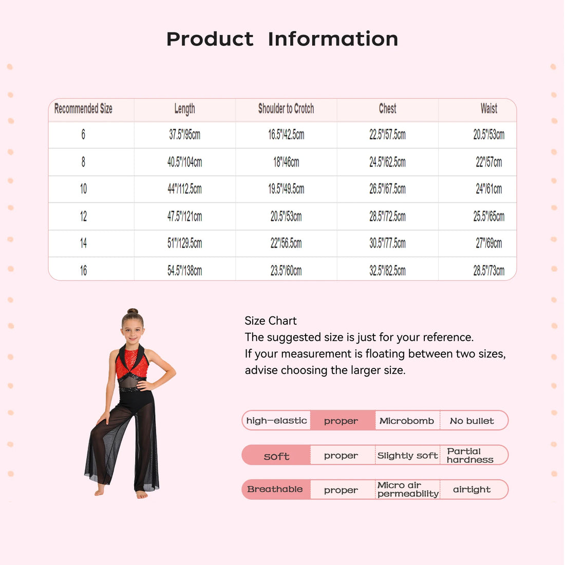 Kids Girls Jazz Dance Jumpsuit Latin Lyrical Ballroom Dancewear Sleeveless Built-in Briefs Bodice Mesh Wide-Leg Bodysuit Clothes