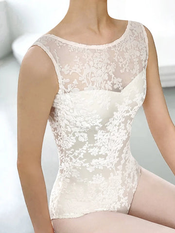 Elegant Lace Ballet Dance Leotard for Women High-Quality Yoga Gymnastics Bodysuit Adult Practice Team Dancing Apparel