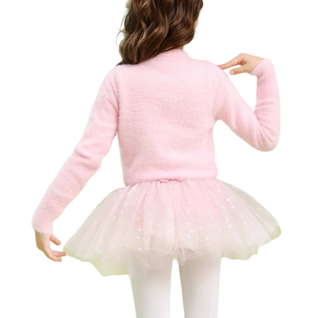 Girls Winter Warm Ballet Sweater Shawl Long Sleeve Faux Mink Cashmere Dance Tops Pink Blue Purple Children Practice Wear
