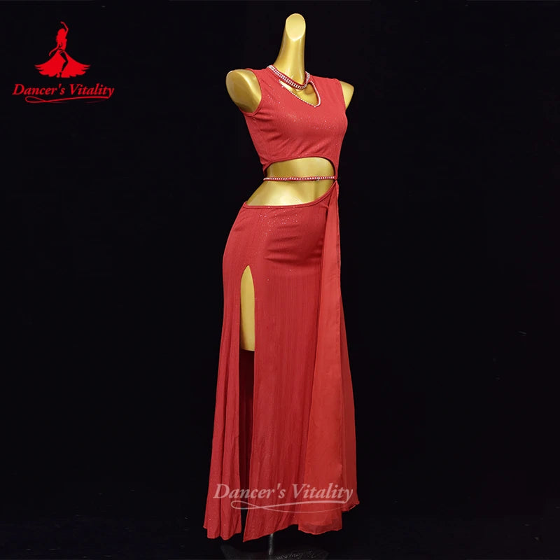 New Belly Dance Performance Costume Women's High end Sexy Sleeveless Dress Adult Oriental Dance Practice Dresses