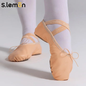 Ballet Shoes Black Microfiber Leather Cow Suede Soft Sole Professional Exam Practice Dance Shoes for Adults Women Kids Girls