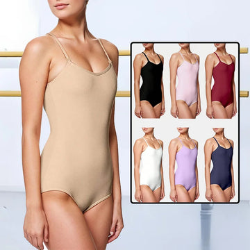 Women's Sleeveless Camisole Ballet Dance Leotards for Adult Gymnastic Dance Tank Tops with Adjustable Straps and Soft Lining