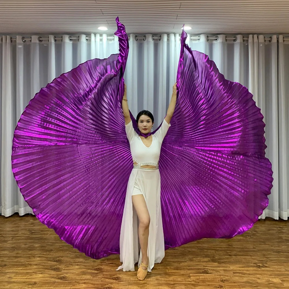 Belly Dance Wings Isis Wings With Sticks Belly Dance Accessories Oriental Egyptian Costume Stage Performance Adult Women