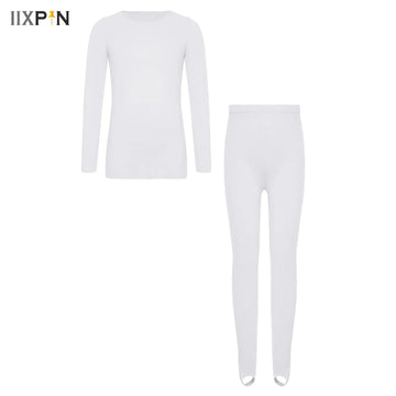 Thermal Underwear Kids Tracksuit Girls Set Winter Warm Thicken Girls Sport Suit Tracksuit Tops Pants Practice Clothing Sets