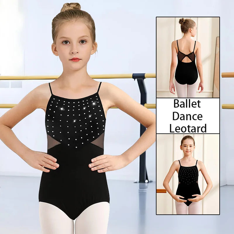 Girls Cotton Long Sleeve Ballet Dance Leotard for girl Gymnastics Dance Tank Dress with Soft Front Lining Short Sleeve Dancewear