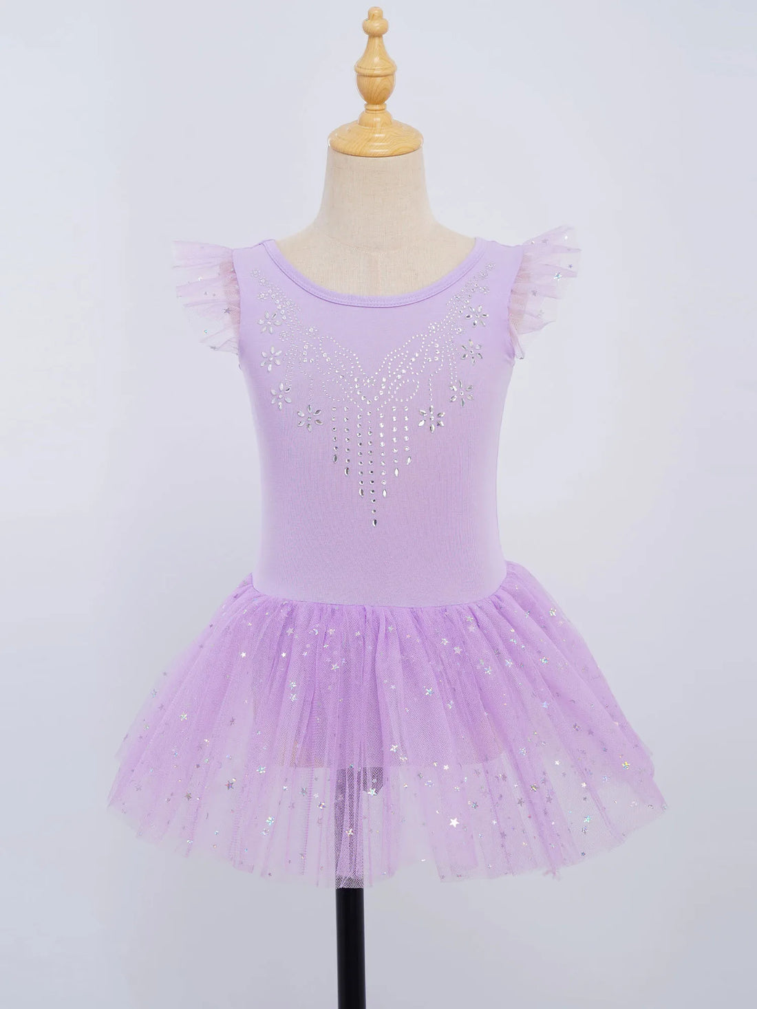 New Professional Ballet Tutu Girls Ruffle Sleeves Bow Back Tutu Ballerina Party Dress Child Kids Ballet Dance Costume Leotard