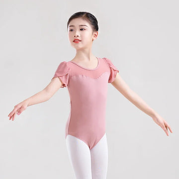 Ballet Leotards for Girls Dance Leotards Short Sleeve Dance Gymnastic Bodysuits Cotton Ballet Costumes Swimwear Leotards