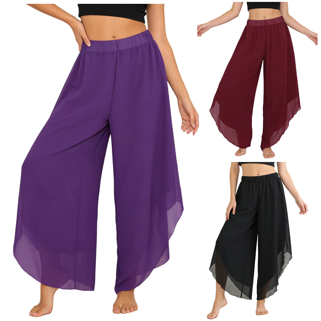 Ballet Dance Trousers Loose Straight Leg Wide Pants Women Chinese Classical Modern Ethnic Training Stage Performance Clothes