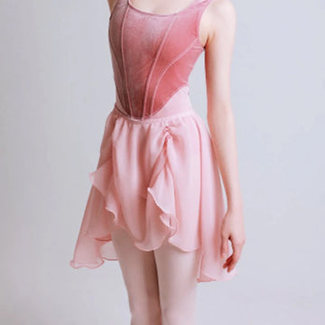 Women's Ballet Dance Tutu Skirt Yoga Art Examination One-piece Gymnastics Chiffon Skirts for Female Dance Practice Clothes