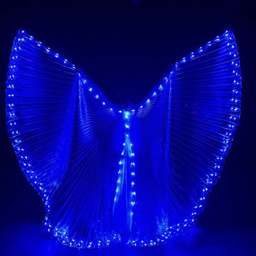 LED Isis Wings Both Sides Fluorescent Butterfly Belly Dance Performance Belly Dancing Carnival Led Costumes Shows Bellydance
