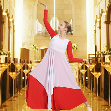 Women Asymmetrical Praise Modern Dance Tunic for Adult Worship Dance Pullover Vests with No Crotch or Lining Dance Pullover