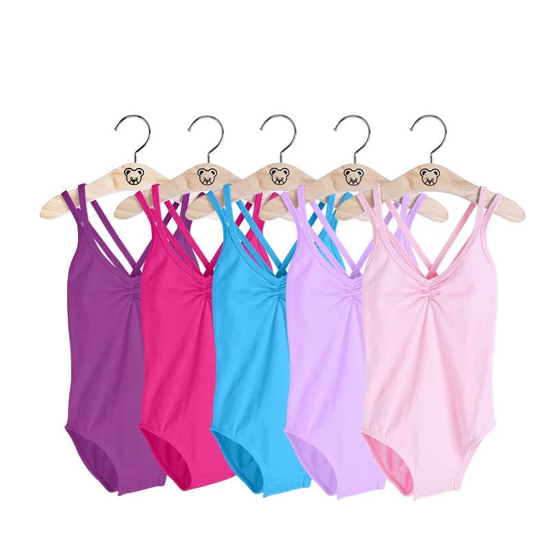 New Ballet Leotard For Girls Camisole Leotards Cotton Gymnastic Bodysuit Toddler Dance Swimwear Ballerina Outfits Dancewear