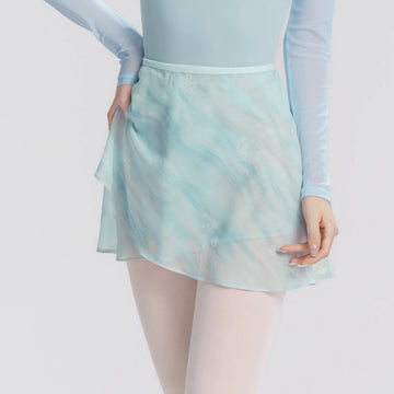 Women Ballet Skirt Adult Printed Lace-up Short Skirt Ballet Tutu Skate Yoga Skirt Ballerina Dancing Tulle Skirt