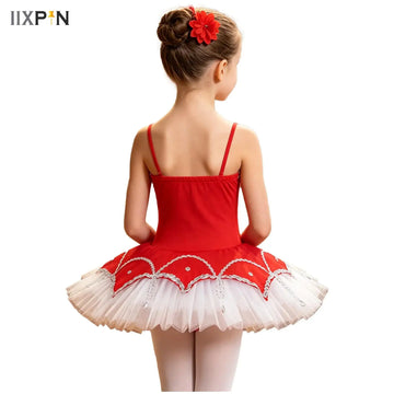 Professional Ballet Tutu Girls Platter Pancake Tutu Ballerina Party Dress Child Kid Ballet Dance Performance Competition Costume