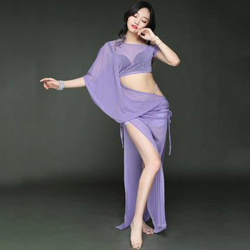 NEW belly dance suit yar short sleeves belly dance clothes long dress women dance dance costumes