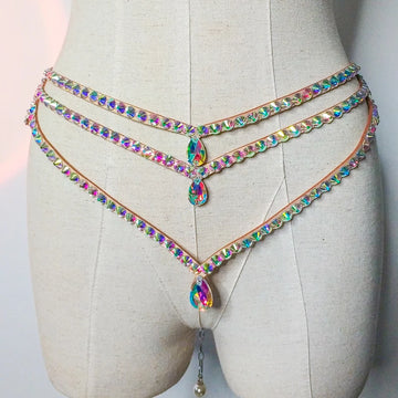 Sparkle Belly Dance Waist Chain Belt for Women Girls Shine Layered Rhinestone Body Jewelry Accessories Bikini Chain Adjusyable