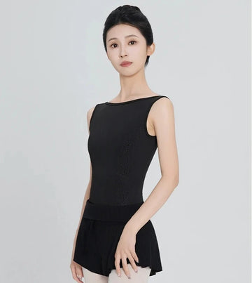 Women Dancing Ballerina Leotard Sleeveless U Back Ballet Jumpsuit Gymnastics Jacquard Tank Camisole Yoga Swimwear Bodysuit