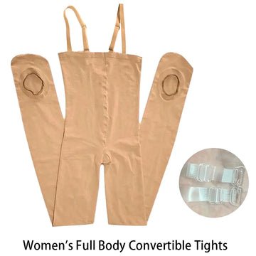 Nude Ballet Dance Full Body Convertible Tights for Women girl Dance Performances Cosplay Tight with Transparent and Nude Straps